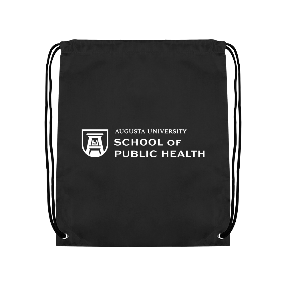 Augusta Black Drawstring Backpack- School of Public Health