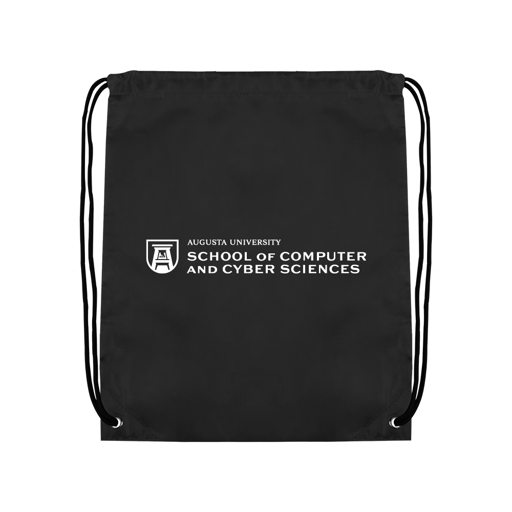Augusta Black Drawstring Backpack- School of Computer and Cyber Sciences