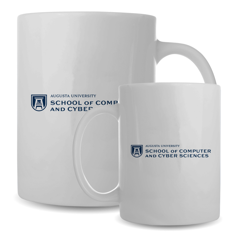 Augusta Full Color White Mug 15oz- School of Computer and Cyber Sciences