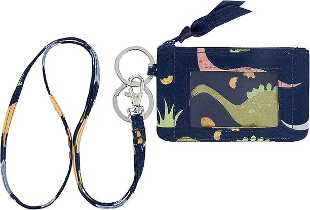 Cotton Print ID Holder with Lanyard