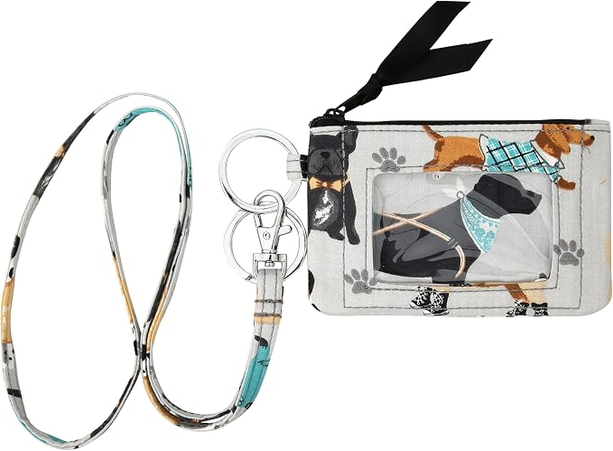 Cotton Print ID Holder with Lanyard