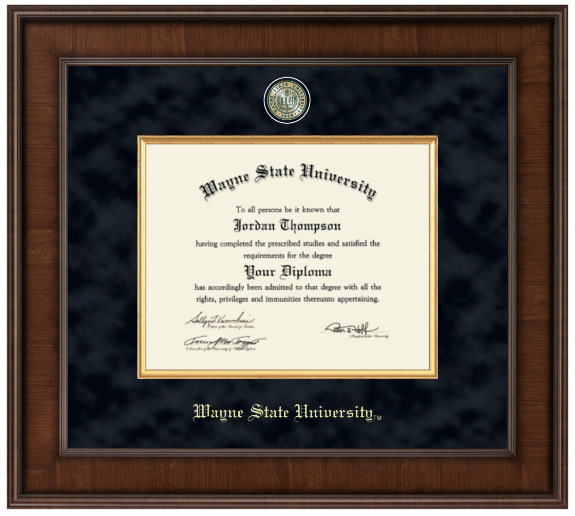 Wayne State University Presidential Masterpiece Diploma Frame