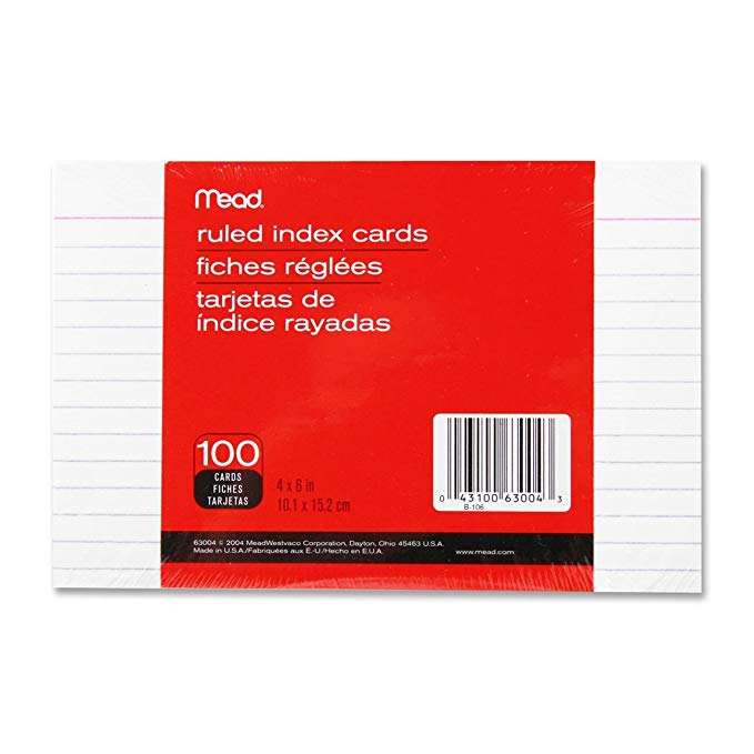 Textbook Brokers Edmond Index Cards 4x6