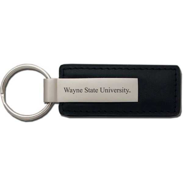 LXG Wayne State University Leather Keytag