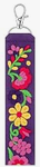 Floral Embroidery Keychain Set