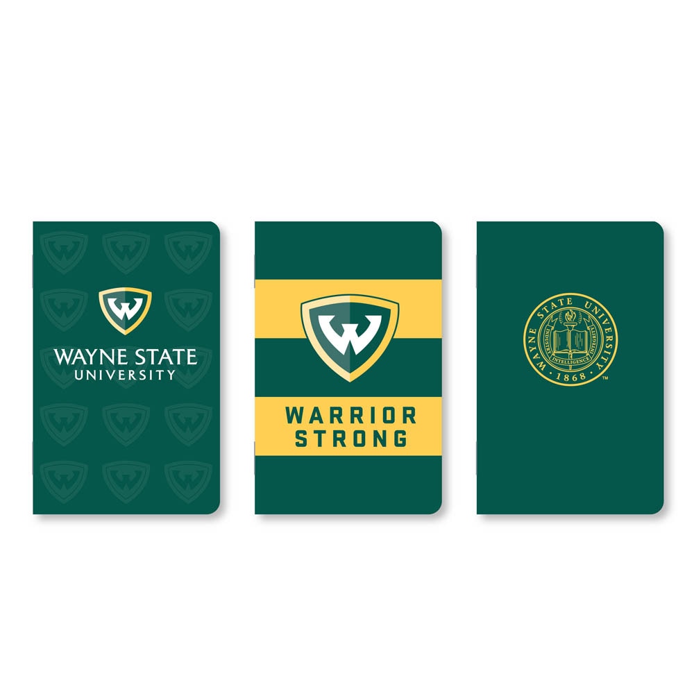 Roaring Springs Wayne State University Pocket Notebook- 3pk