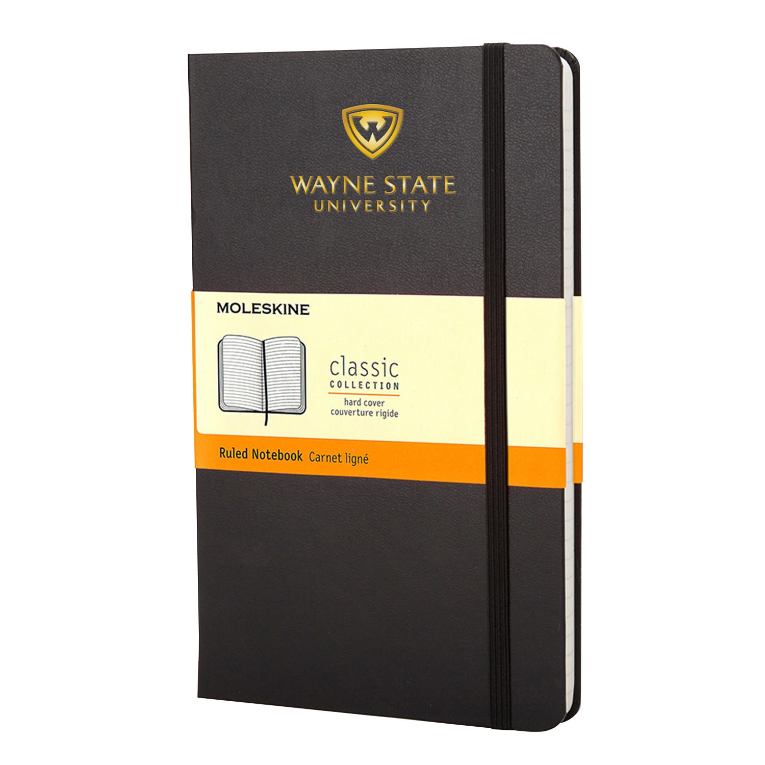 Moleskine Wayne State University Ruled Hard Cover Journal- Black