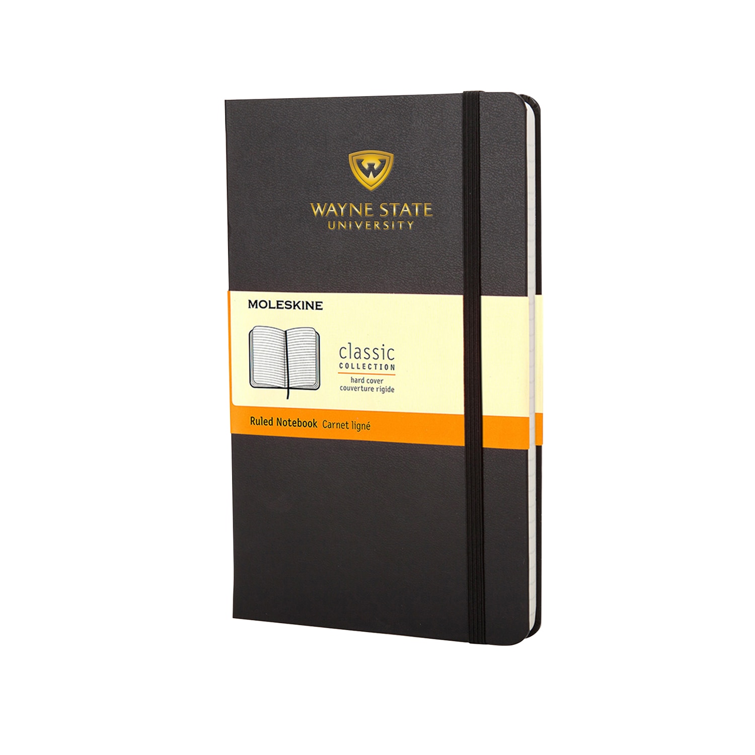 Moleskine Wayne State University Ruled Hard Cover Pocket Journal- Black
