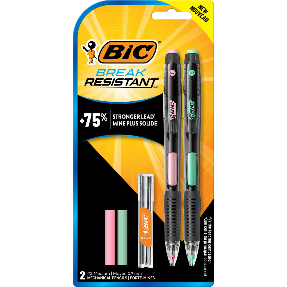 BIC Break Resistant Pencil 2pk