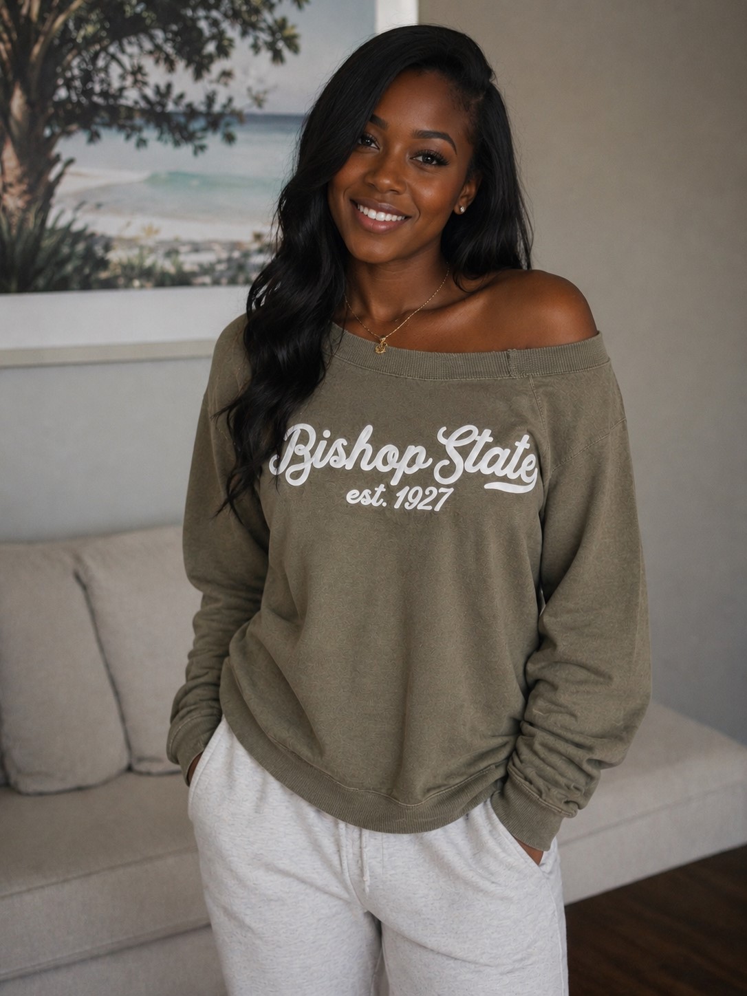 Off Shoulder Sweatshirt