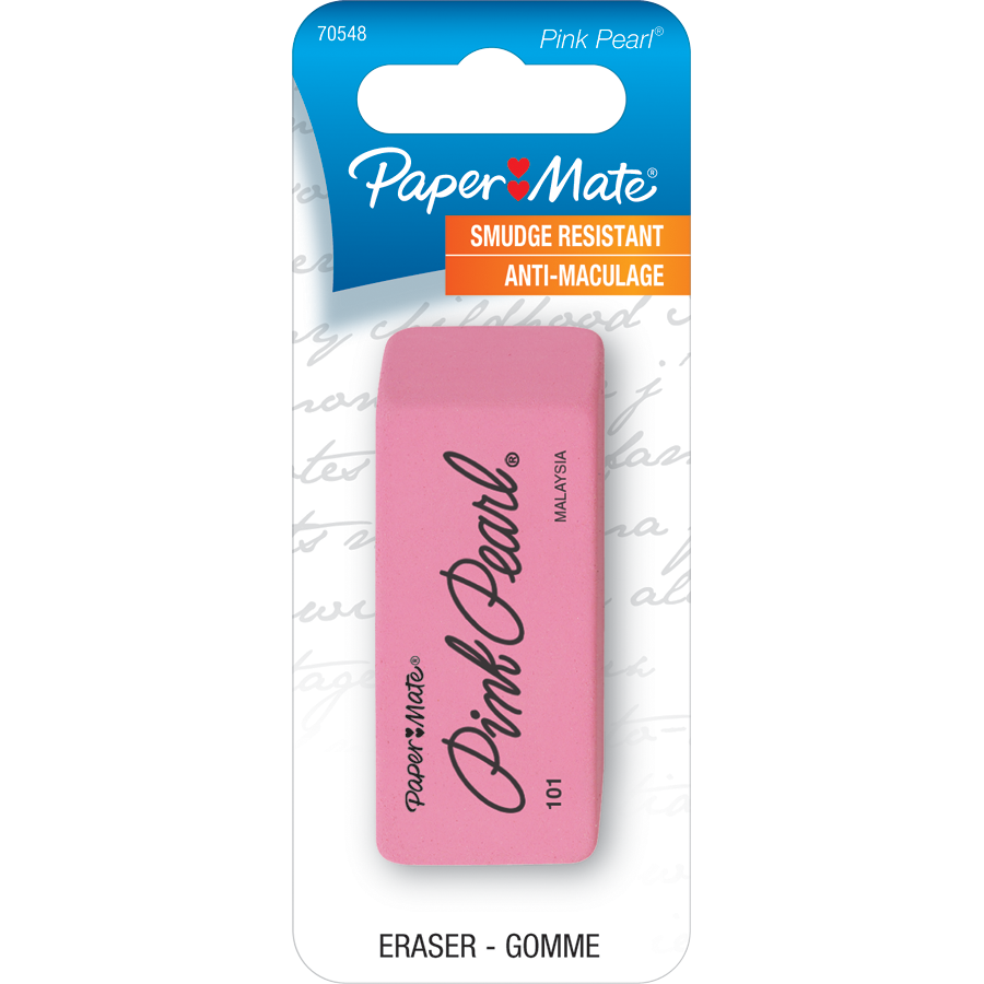 Paper Mate Pearl Eraser- Pink Large 1pk