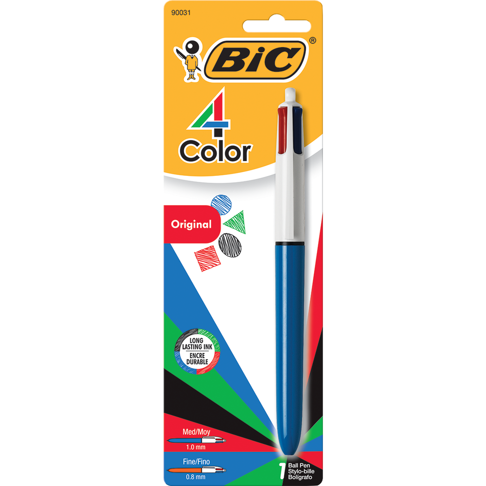BIC 4-Color Retractable Ballpoint Pen 1pk