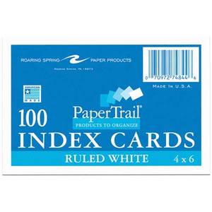 Ruled 4x6 Index Cards