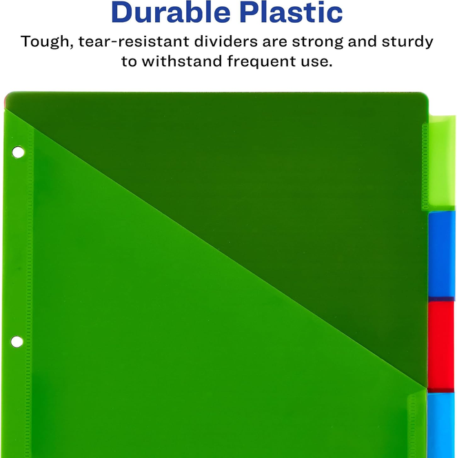 Insertable Plastic Dividers 5-Tab