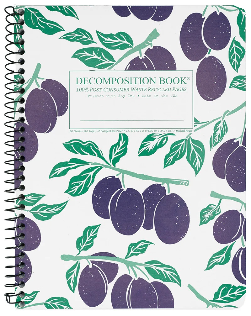 Coil Bound Decomposition Italian Plums Book