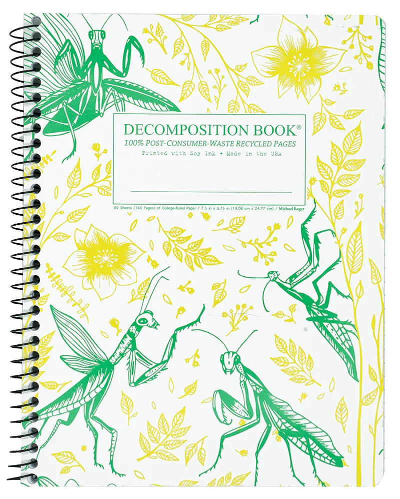 Coil Bound Decomposition Praying Mantises Book