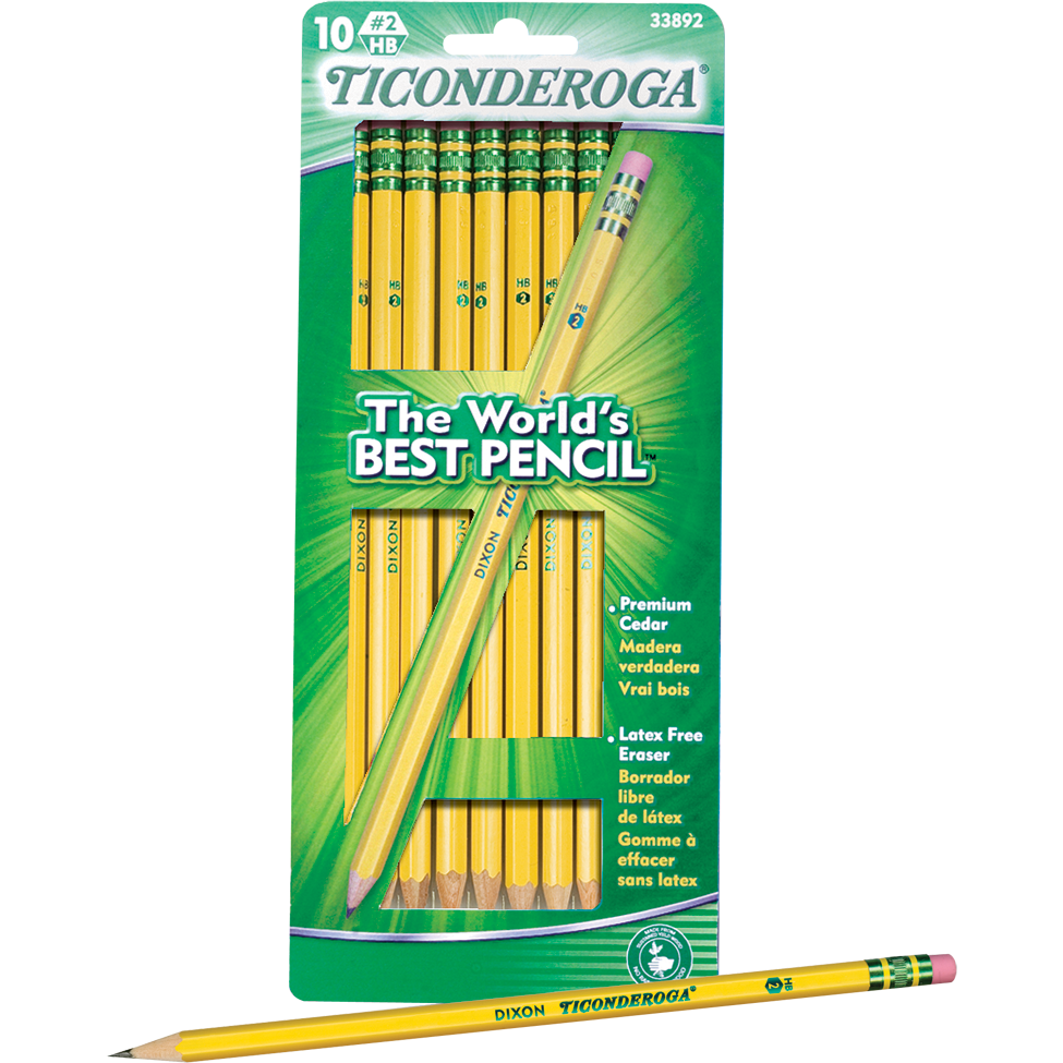 Dixon Ticonderoga #2 HB Soft Sharpened Pencils 10pk
