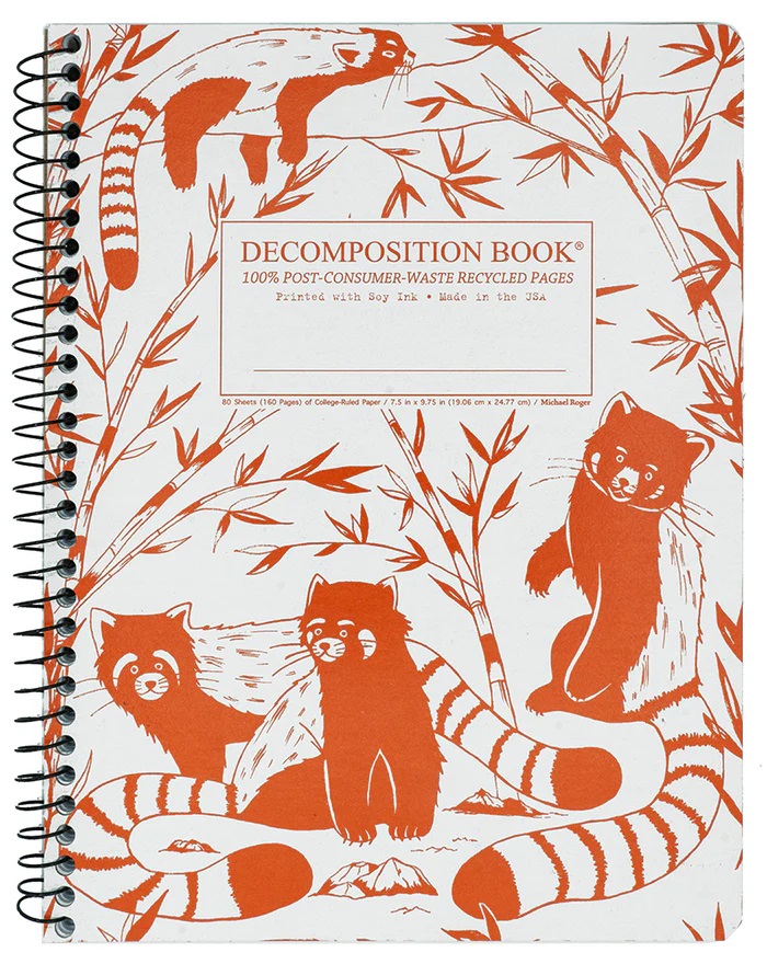 Coil Bound Decomposition Red Pandas Book