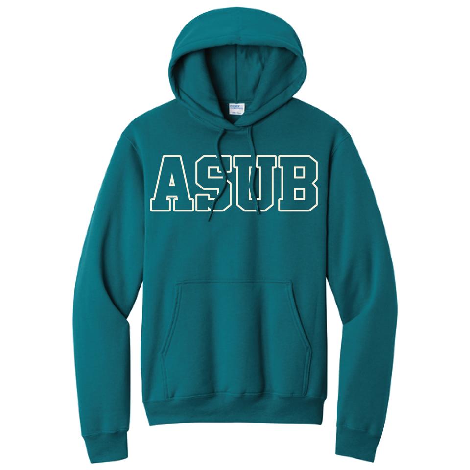 ASUB Embroidered Fleece Pullover Hoodie