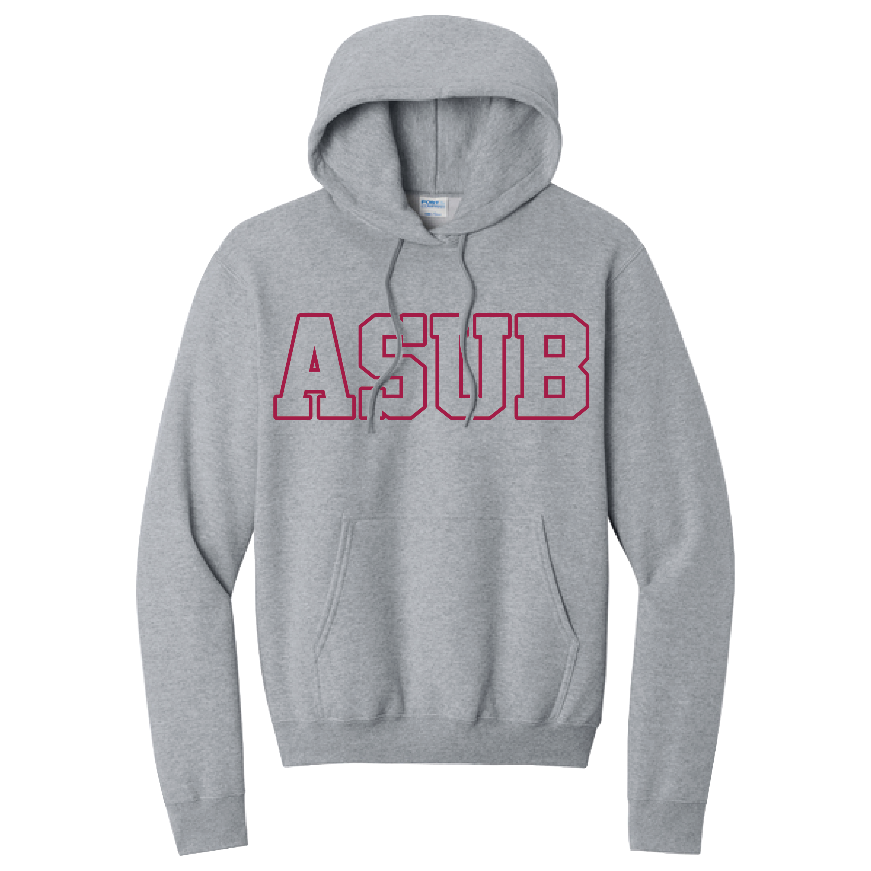 ASUB Embroidered Fleece Pullover Hoodie