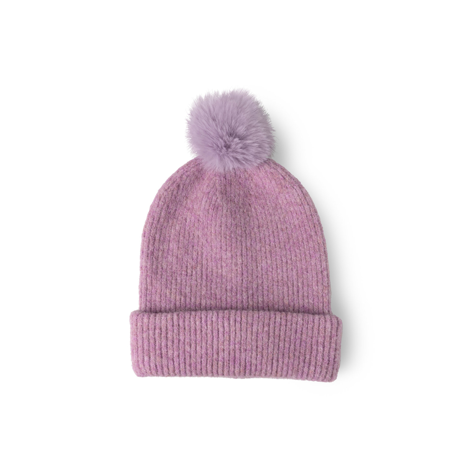 Britt's Knits Powder Knit Ultra Soft Pom Hat- Purple