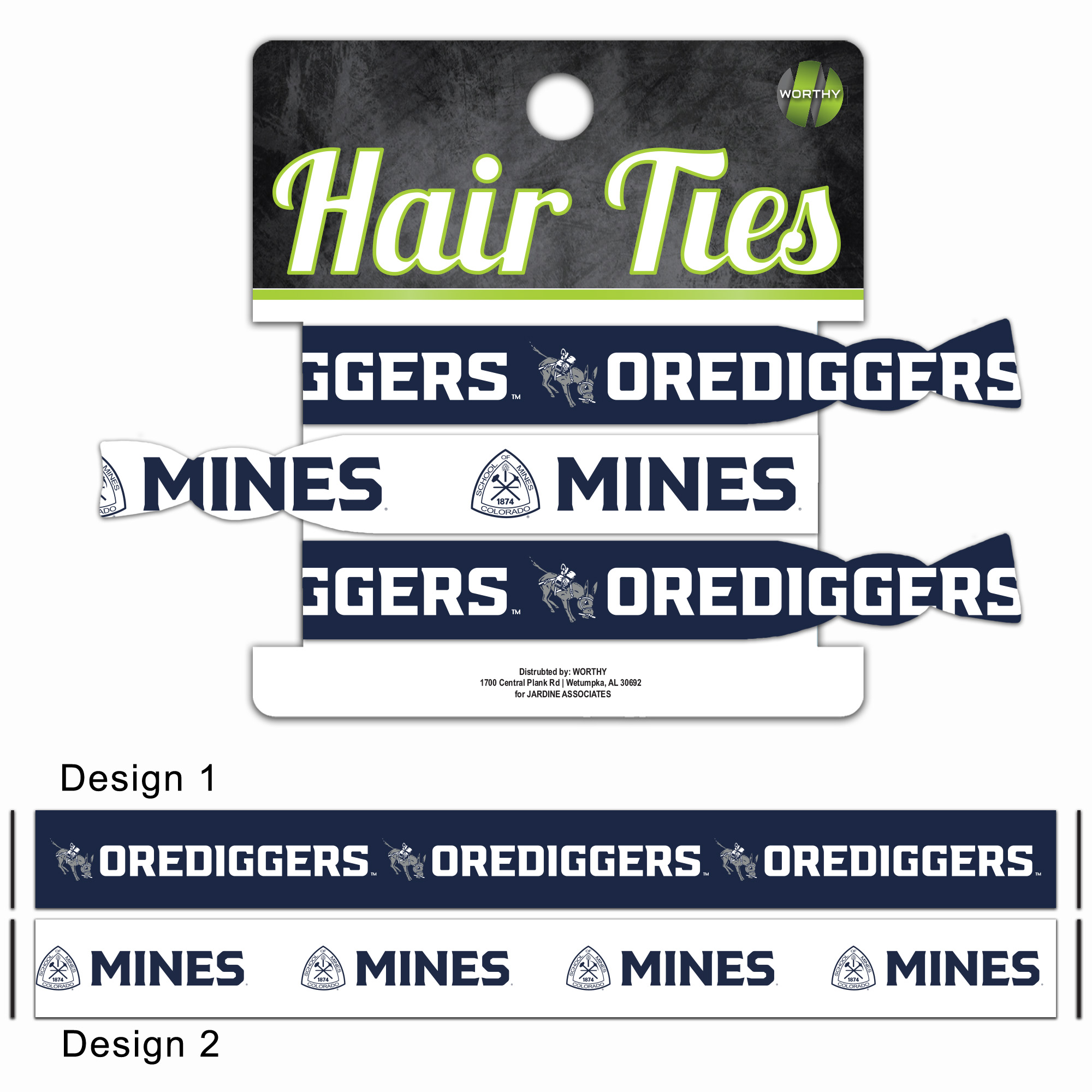 Colorado School of Mines 3 Pack Hairties