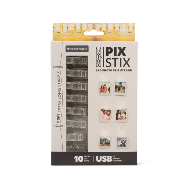 Modern Monkey PIX STIX LED Photo Clip Strand