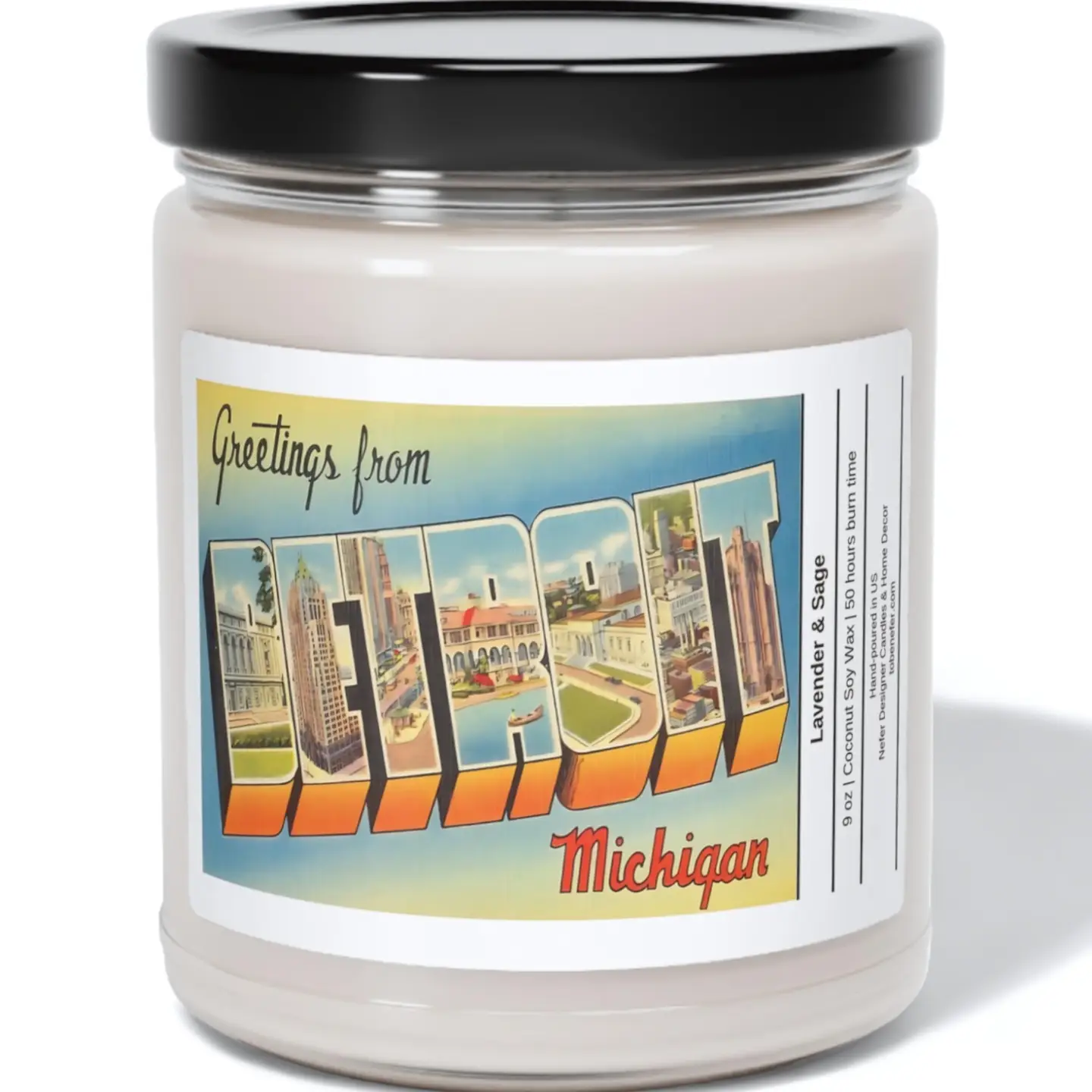 Detroit| City Scented Candle 4oz- Champagne Toast