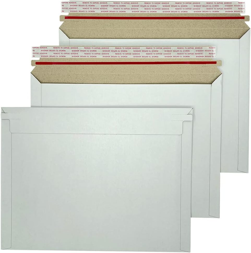 White Rigid Document Mailers