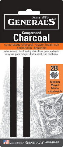 Compressed Charcoal 2-Pack - 2B