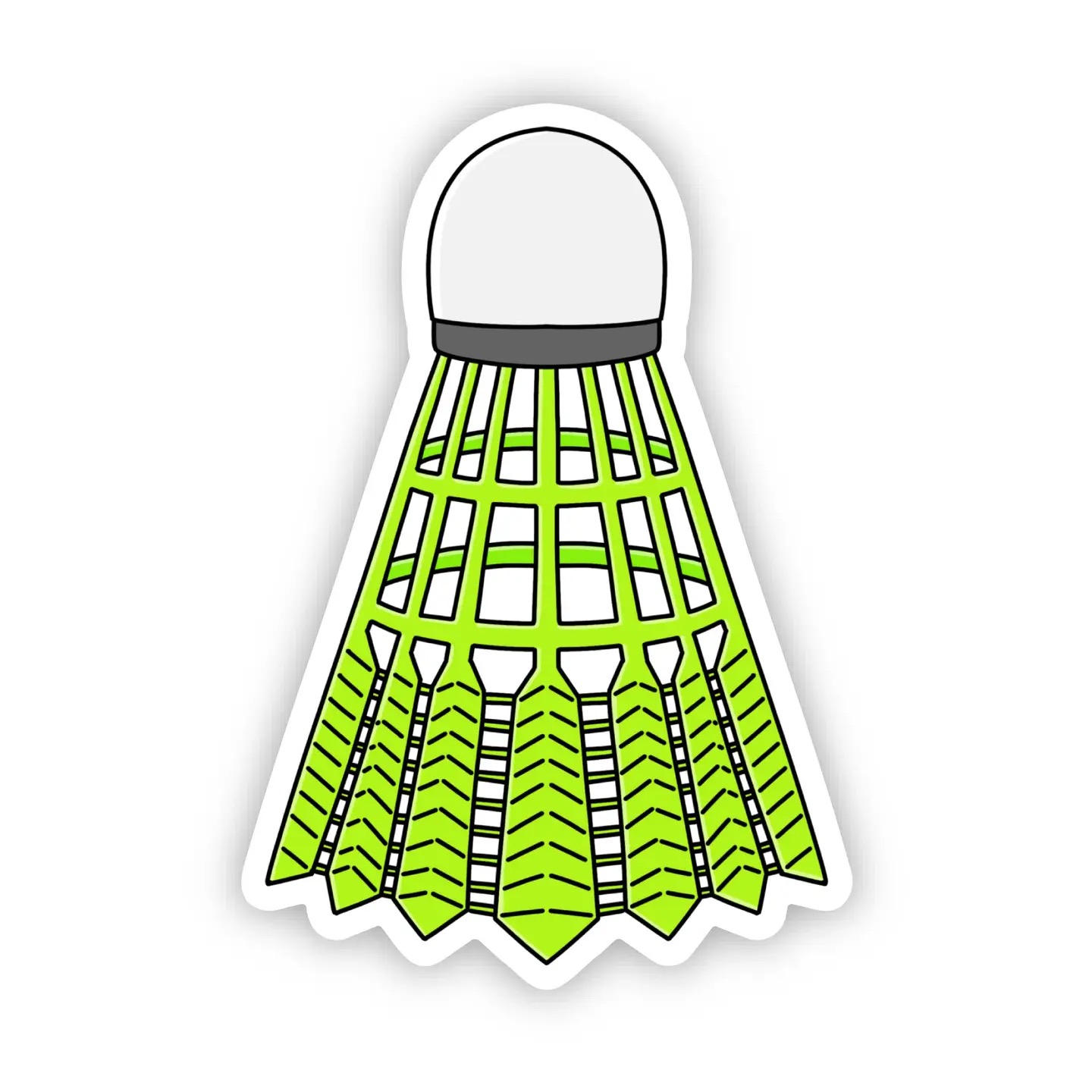 Green Badminton Birdie Sticker