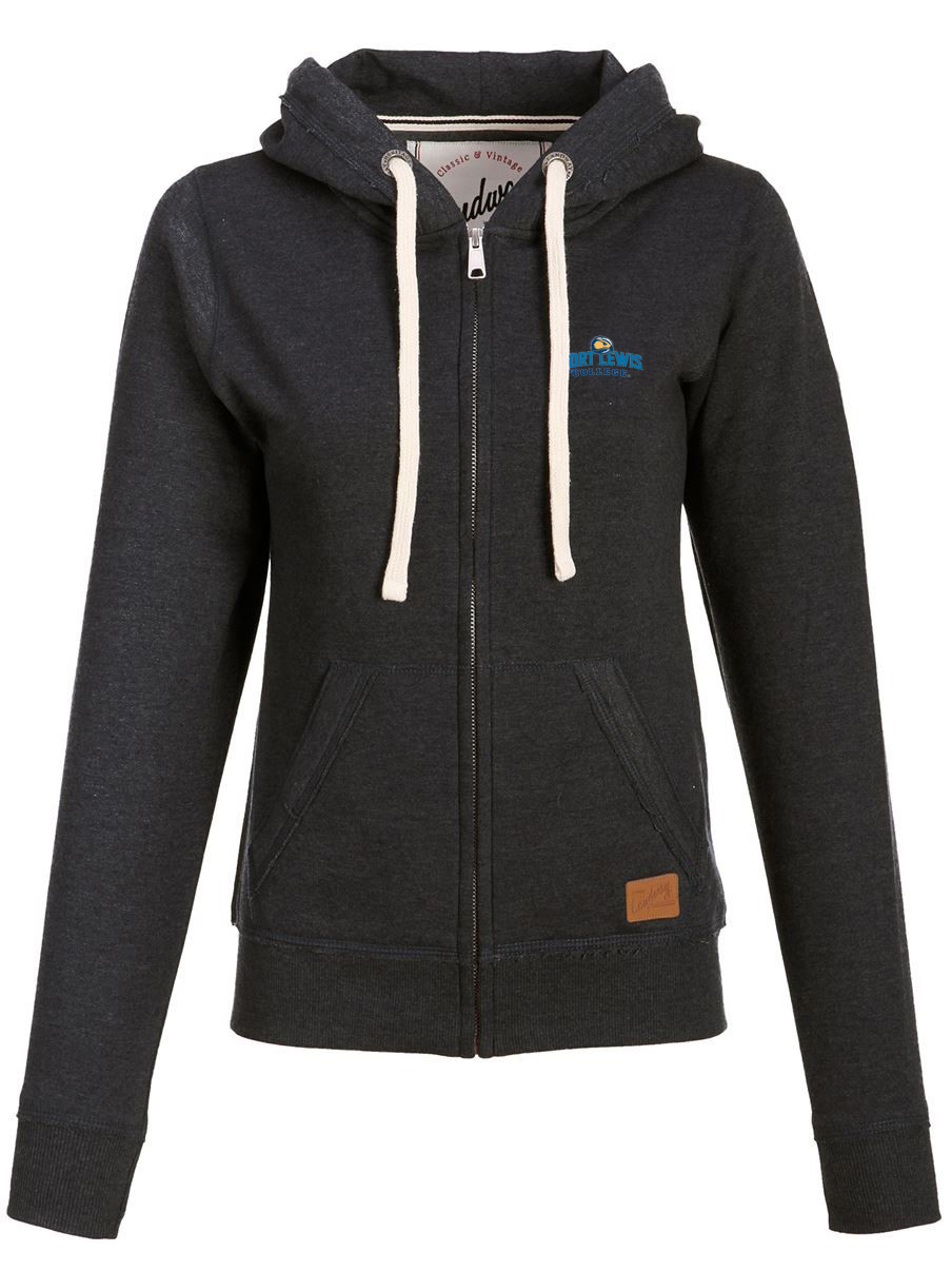 Fort Lewis College Ladies Vintage Fleece Full-Zip Hooded Sweatshirt