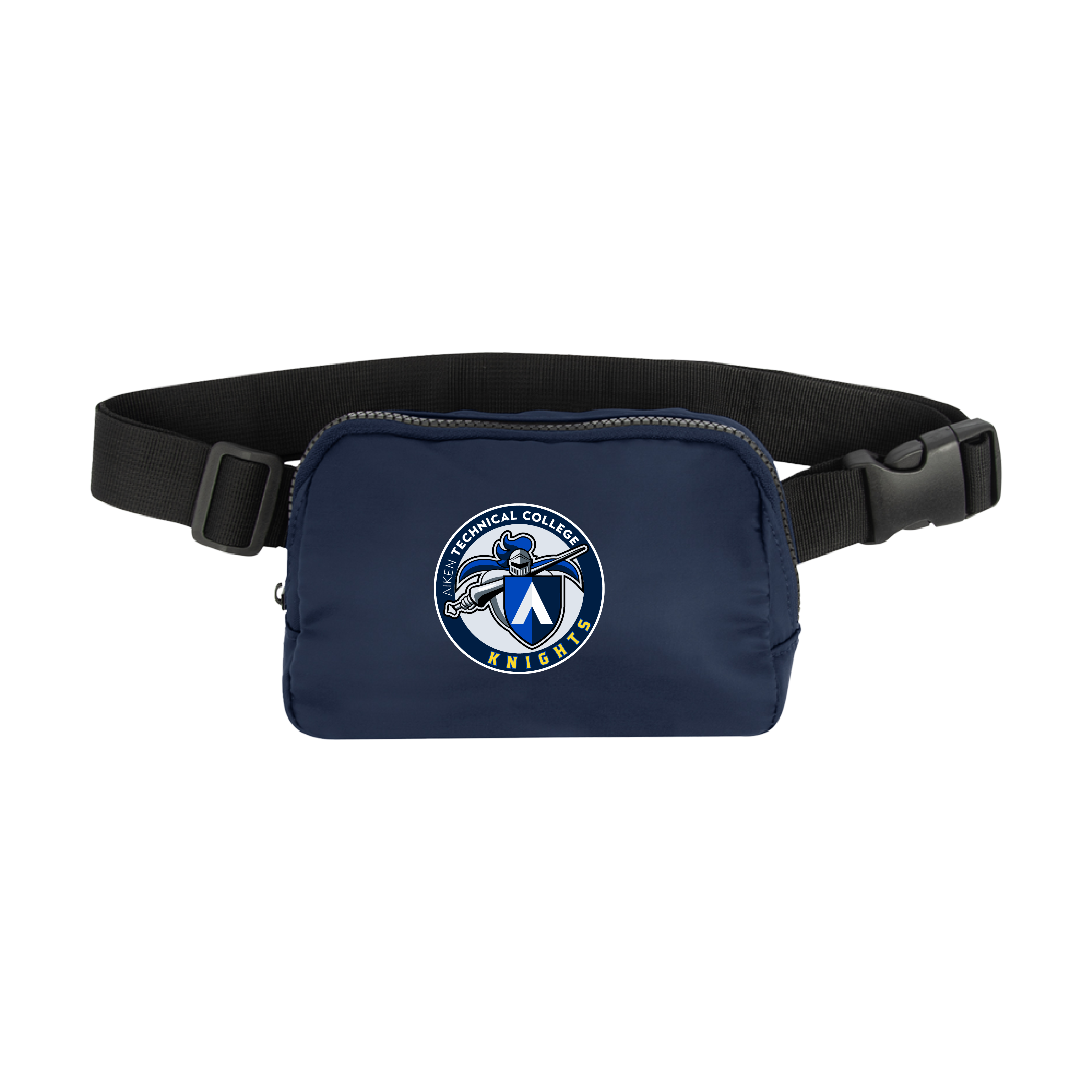 Aiken Technical Anywhere Navy Belt Bag Aiken Technical College Knights Emblem