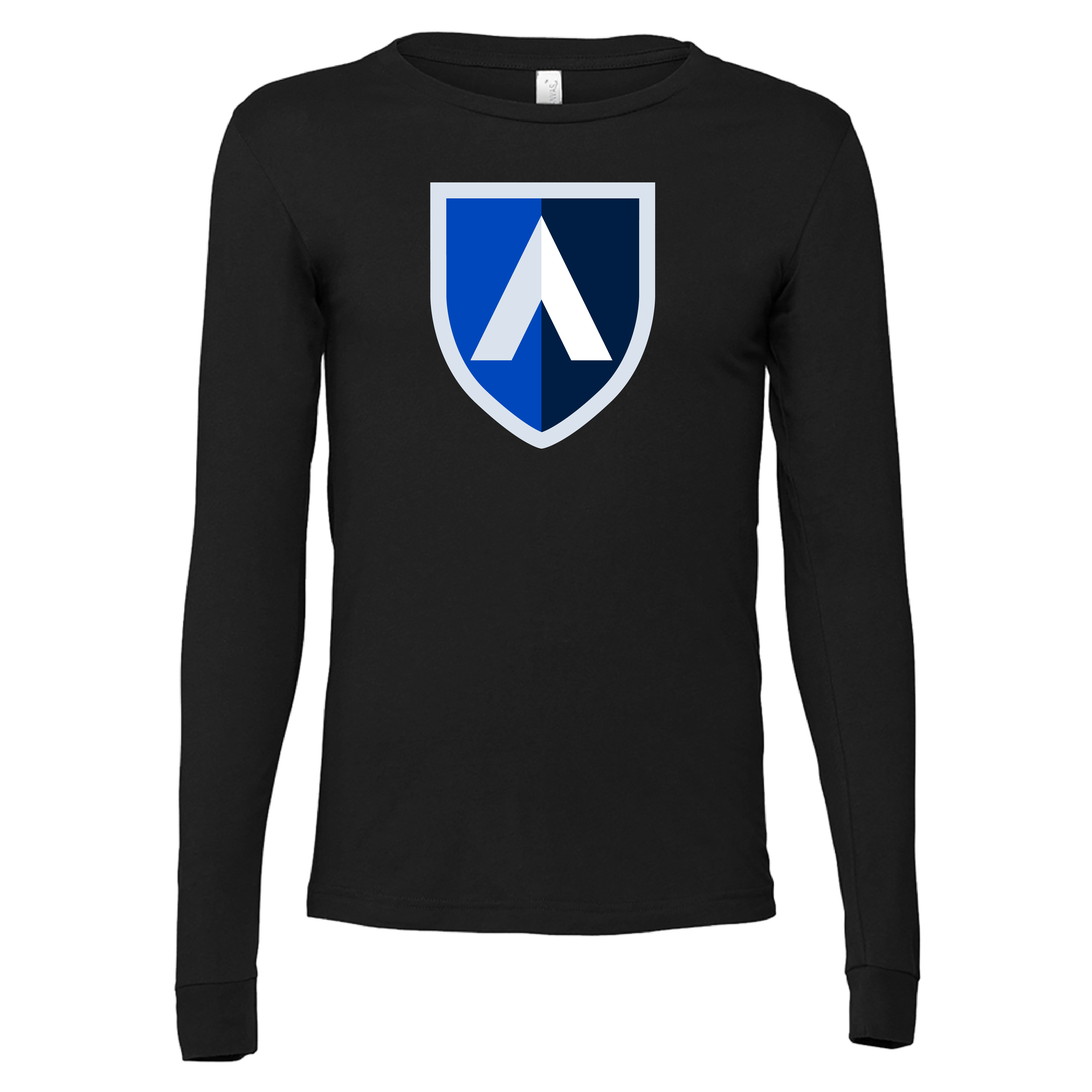 Aiken Technical Bella + Canvas Black Jersey Cotton Long Sleeve T Shirt ATC Shield