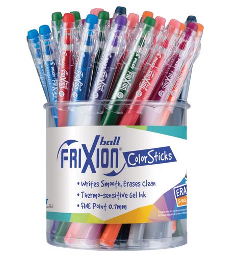 Pilot Frixion Colorsticks Erasable Gel Pen Display - Asst .7mm