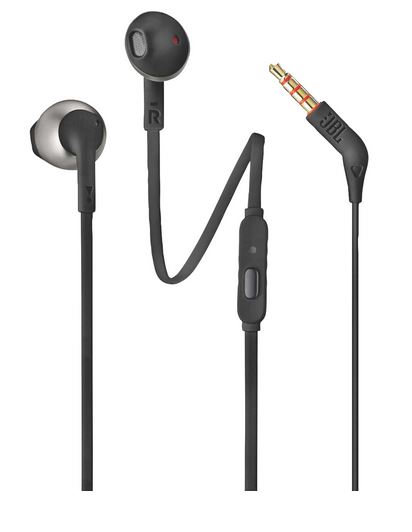 JBL Tune 205 Earbuds with Mic - Black