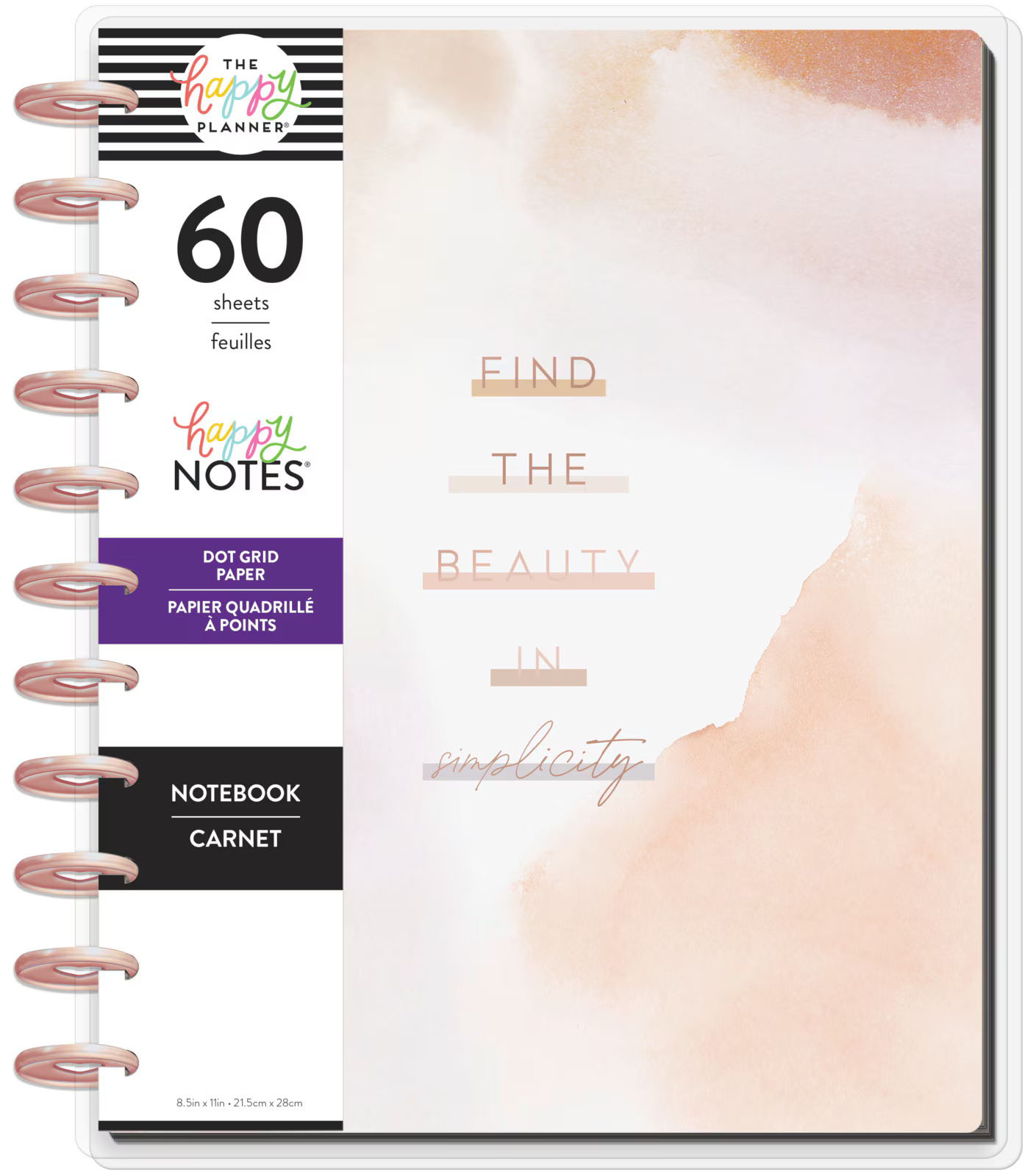 Find the Beauty in Simplicity 60 sheet grid notebook
