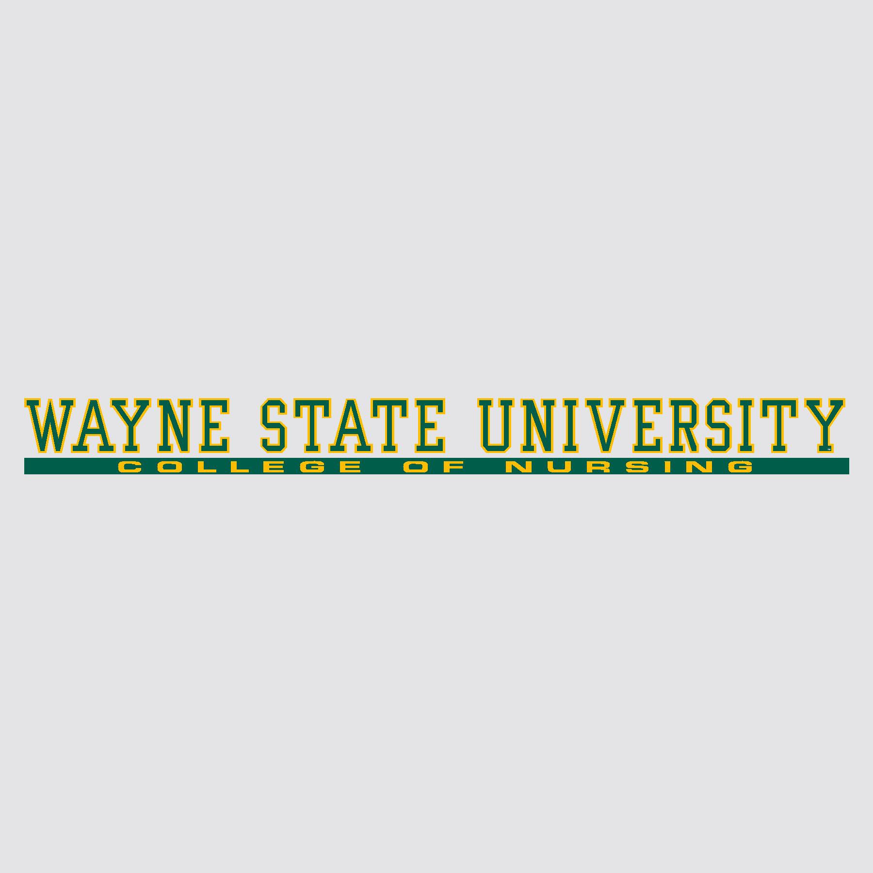 Wayne State University College of Nursing Auto Decal Strip