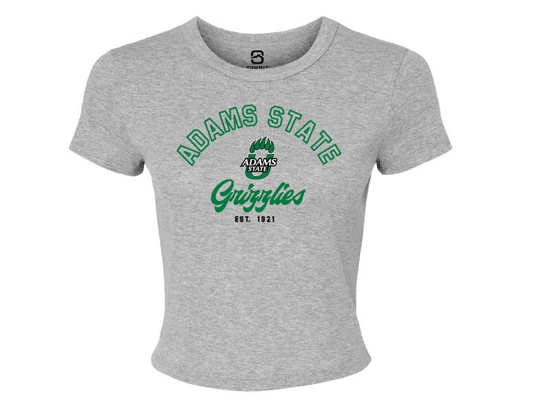 Adams State Grizzlies Ladies Micro Rib Baby Tee