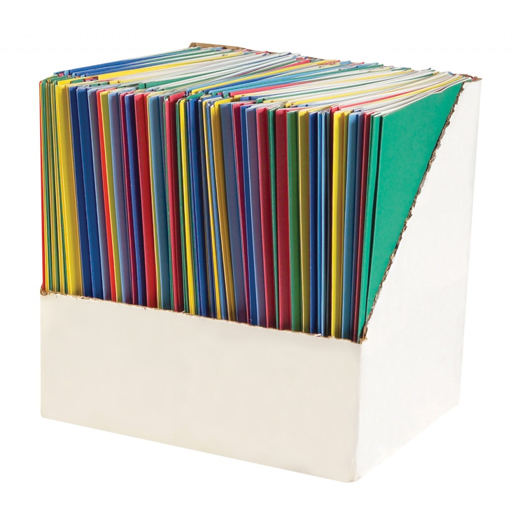 Two Pocket Folder With Prongs, Assorted Colors