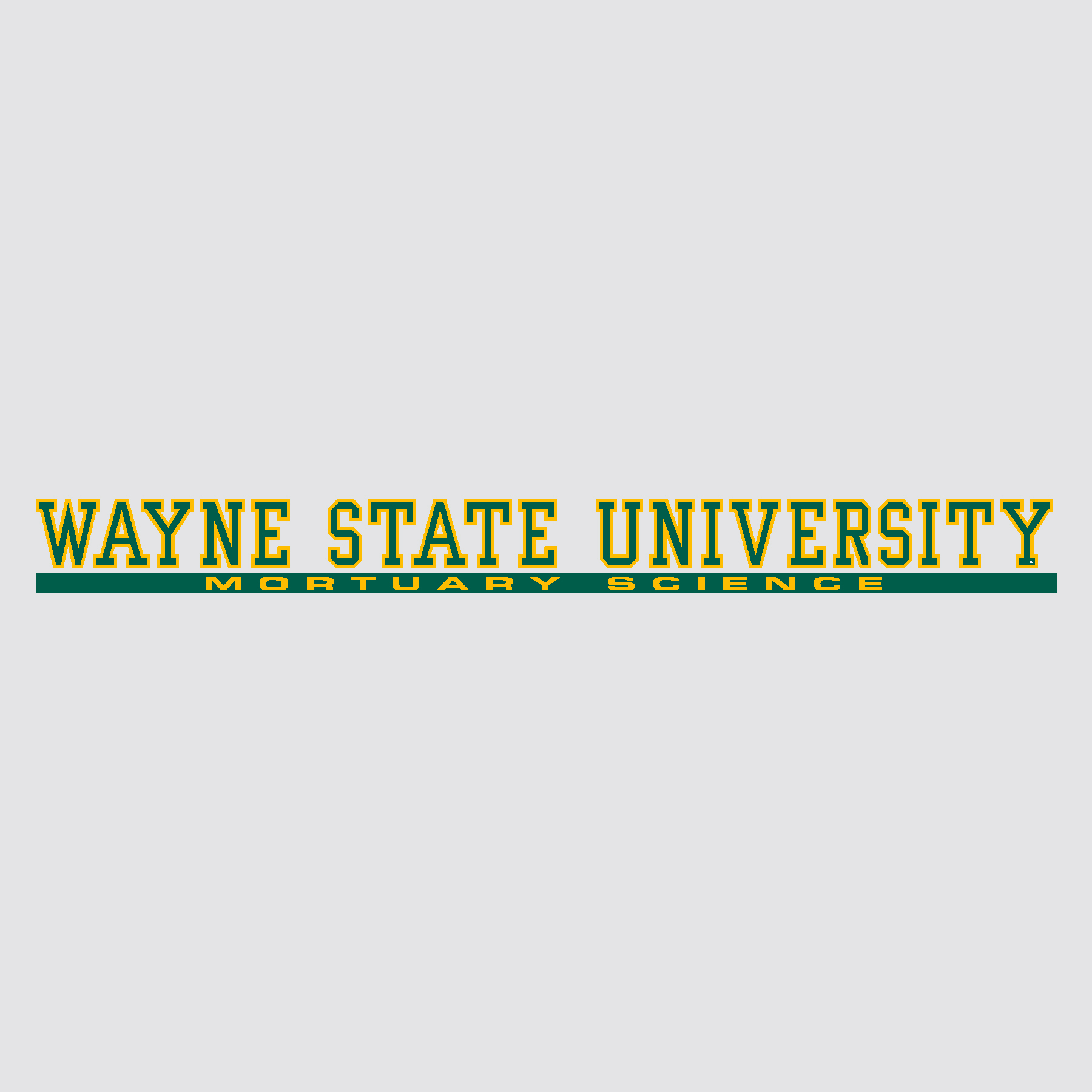 Wayne State University Mortuary Science Auto Decal Strip