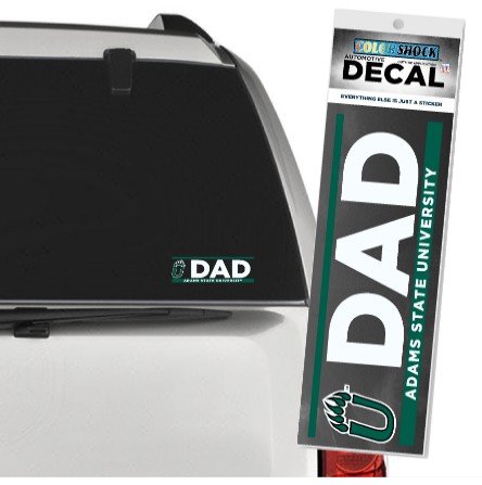 Adams State Dad Window Decal - Outside Application
