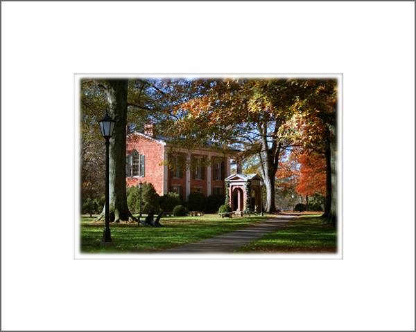 5" x 7" Old Well & Philanthropic Hall Print With Mat