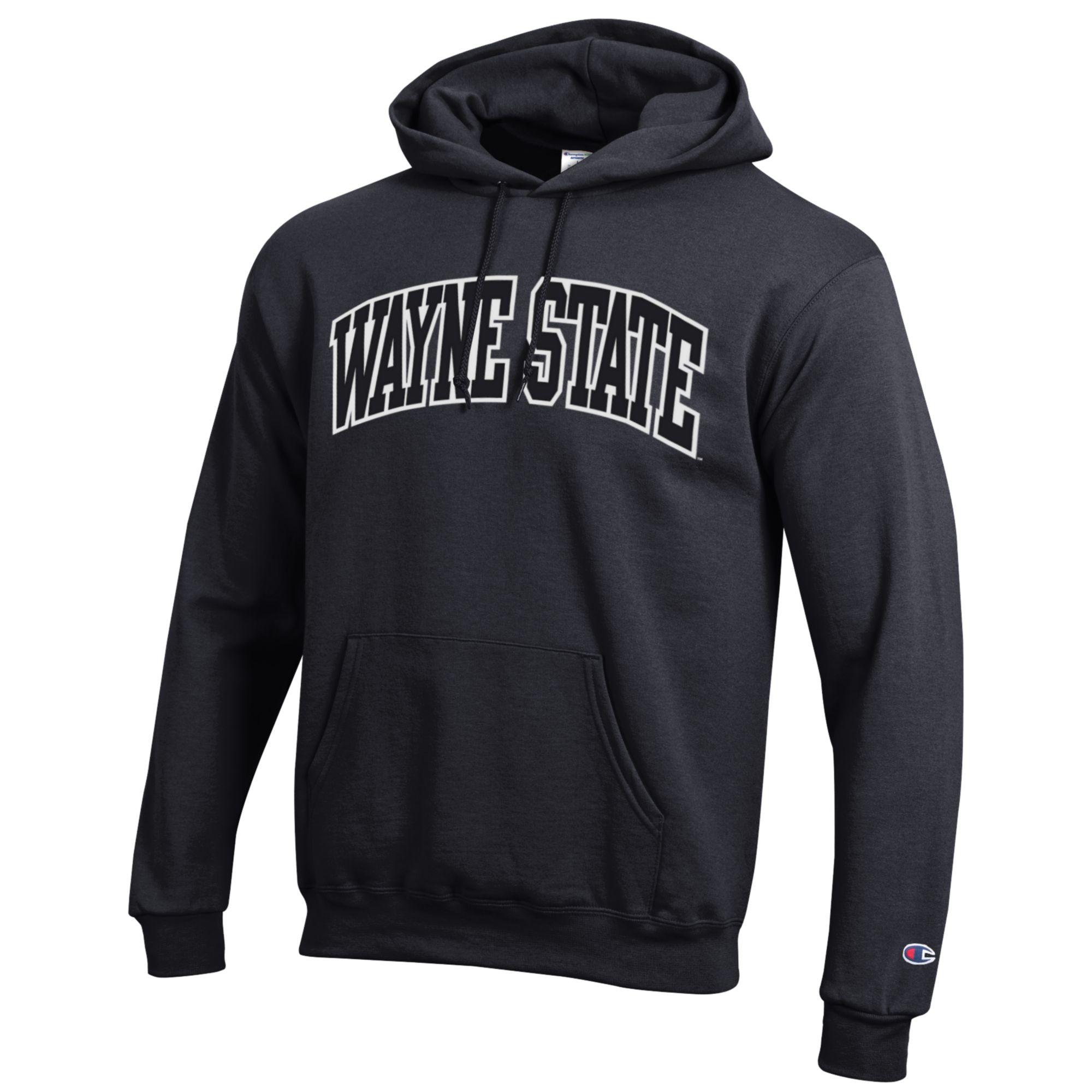 Wayne State Arch Powerblend Fleece Hooded Sweatshirt