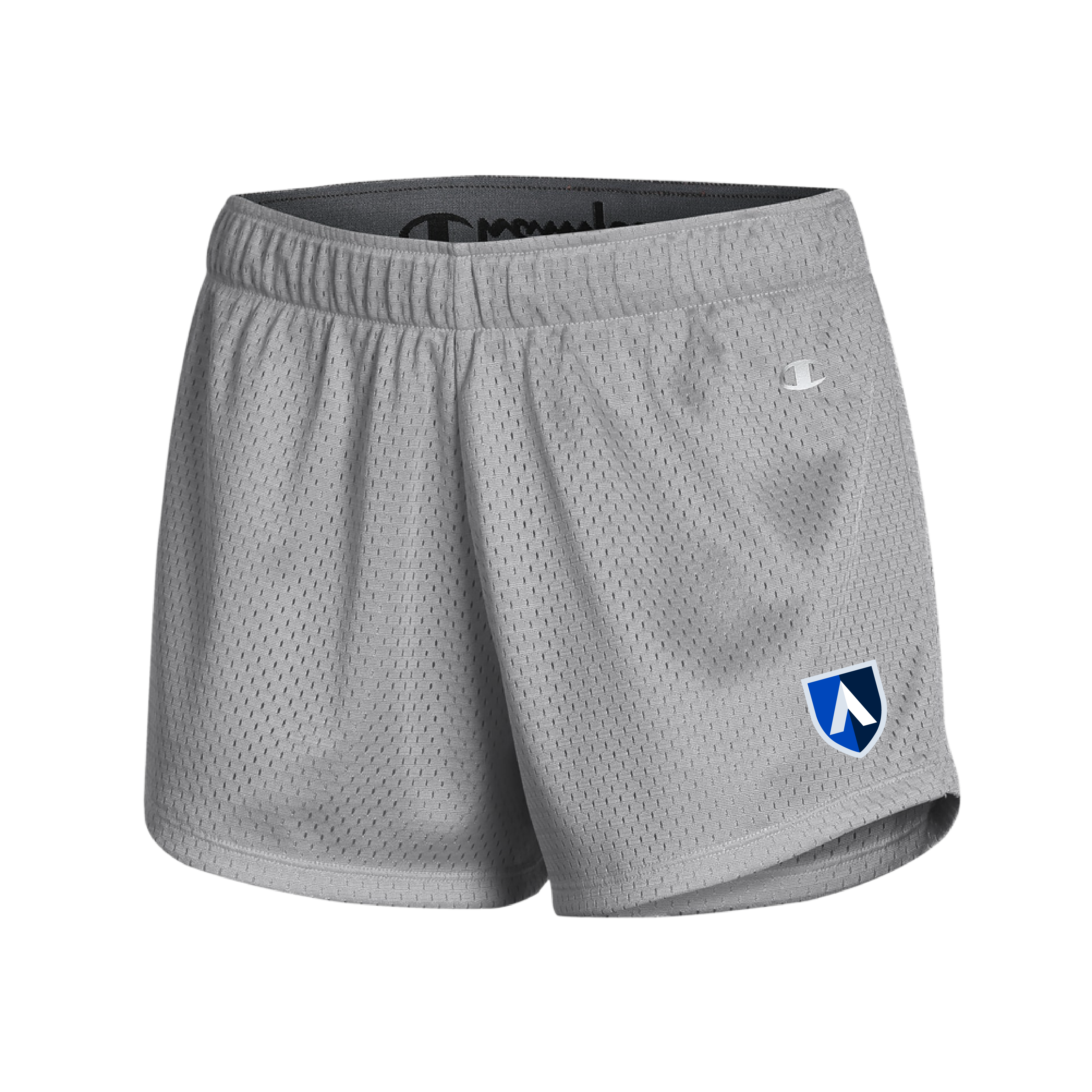 Aiken Technical Champion Womens Grey Mesh Short Aiken Technical College Shield