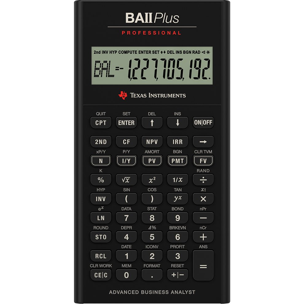 TI BA II Plus Professional Financial Calculator