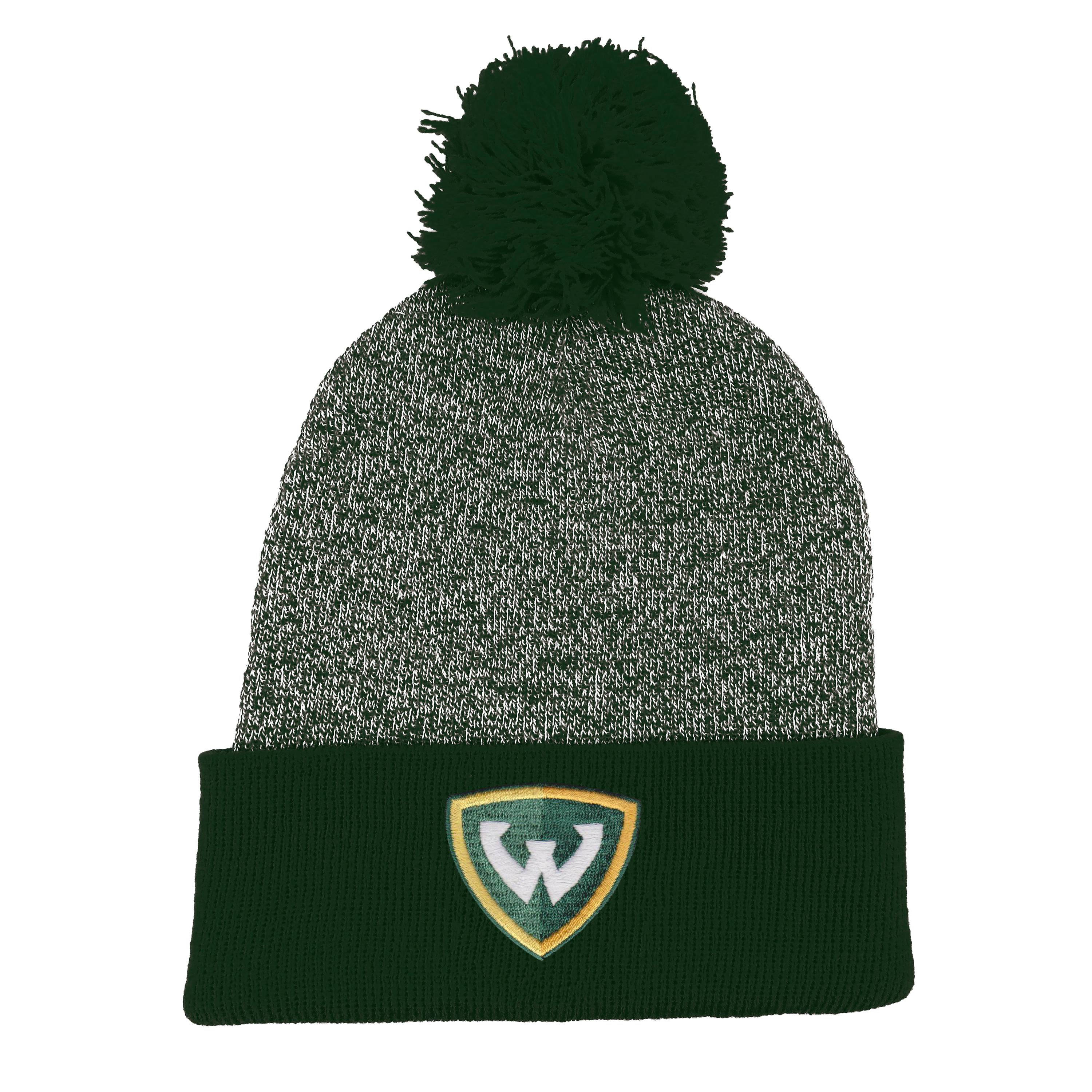 WSU Shield 'Rooney' Marled Knit Cuff Beanie