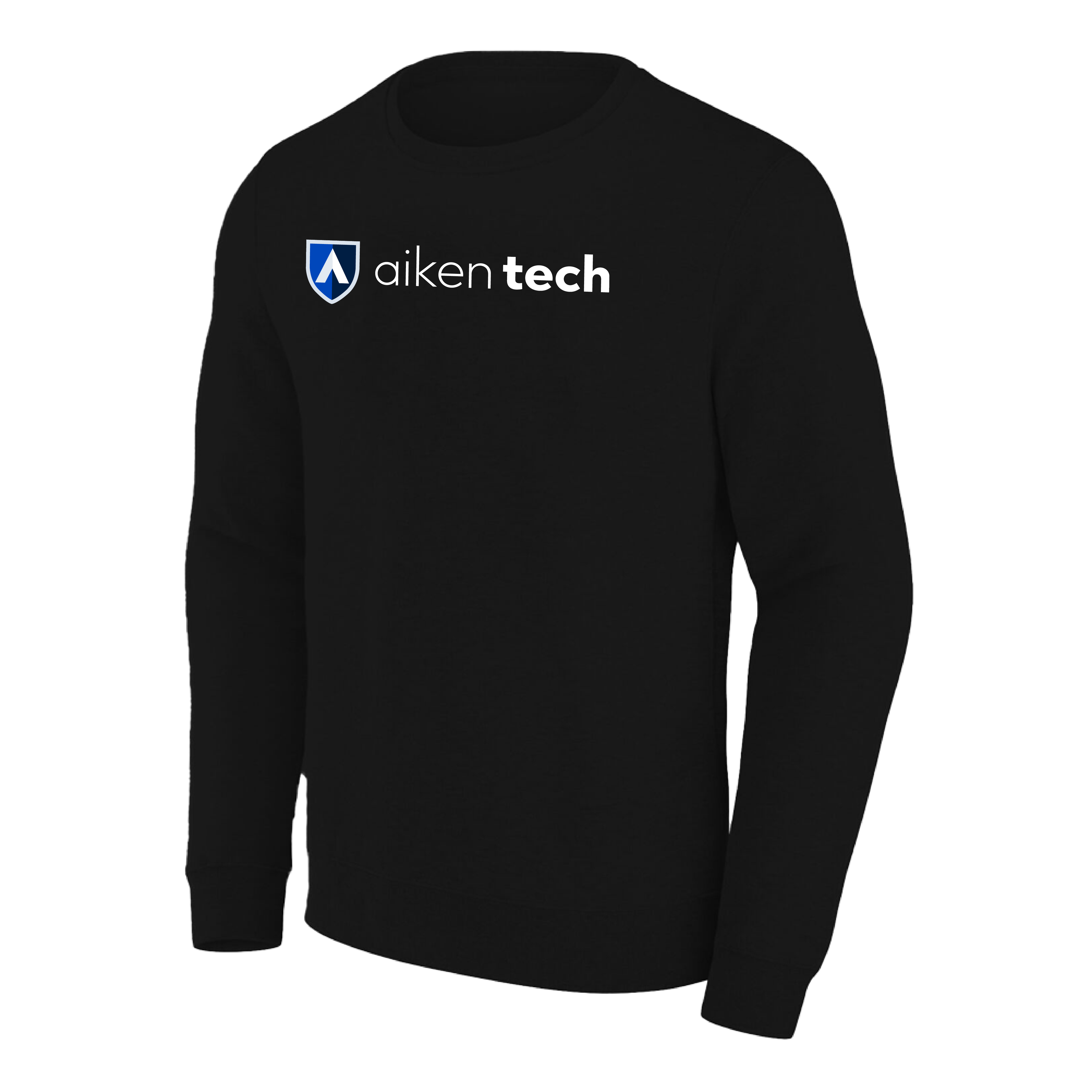 Aiken Technical Extended Black Crew Aiken Technical College Secondary Mark Flat