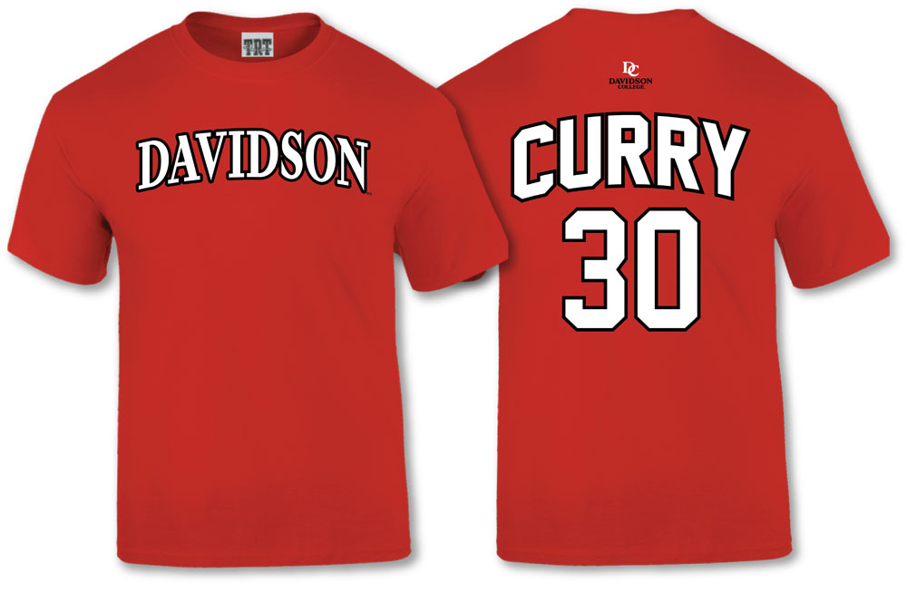 Youth Davidson College #30 Red Tee