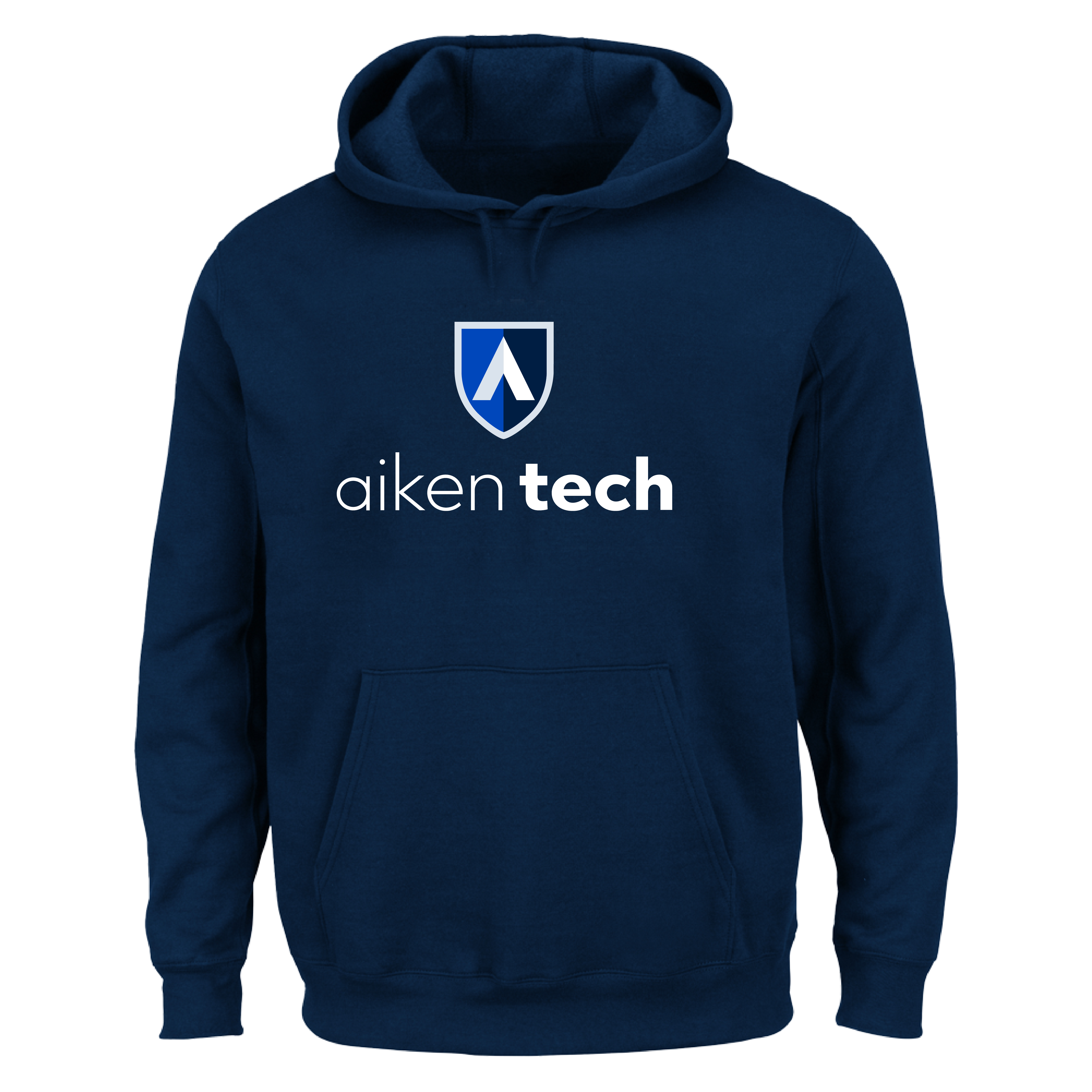 Aiken Technical Extended Navy Hoodie Aiken Technical College Secondary Mark Stacked